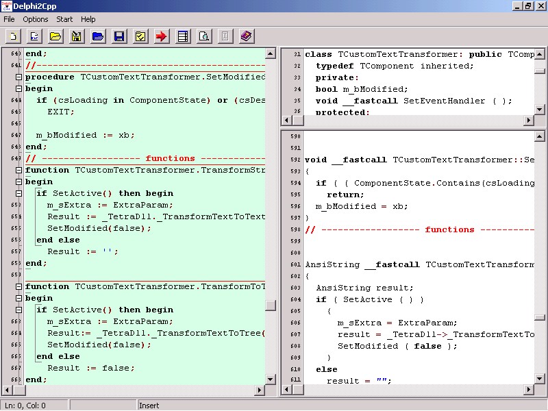 Delphi2Cpp screenshot Delphi2Cpp screenshot